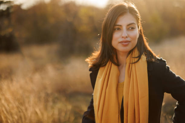 Fashionable mustard yellow scarf